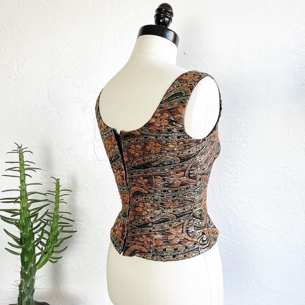 Metallic Lurex Lame 60’s 60s Vintage Fitted Cockt… - image 6